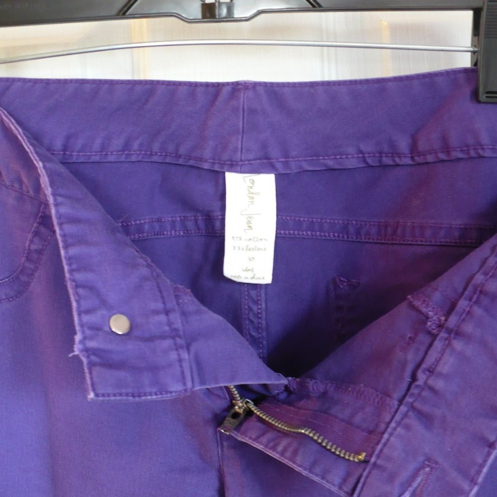 London Jean Purple Skinny Jeans Size 10 Victoria's Secret - Picture 4 of 5